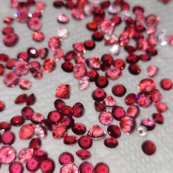 Round Ruby Doublets - Picture 2 of 2